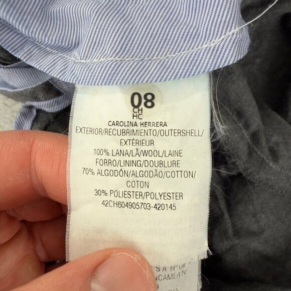 Carolina Herrera Wool Grey Dress Pants Women's Size 8 US / 36 EU - Picture 5 of 12